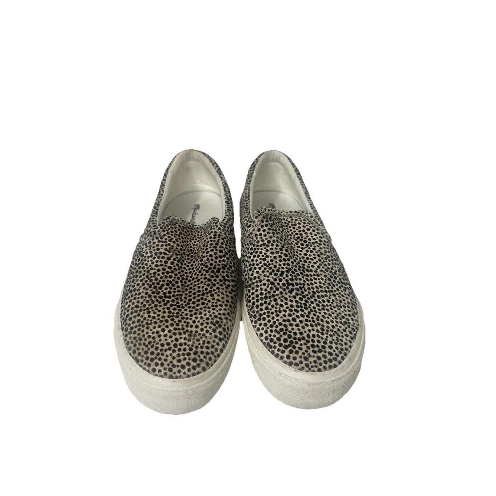 Women’s Madewell Sidewalk Slip-on Sneakers Shoes Spotted Calf Hair Size 10M Boho
